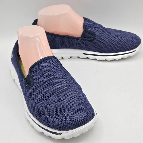 Sketchers go walk memory foam slipon navy dazzle shoes size 9.5 - Picture 8 of 16